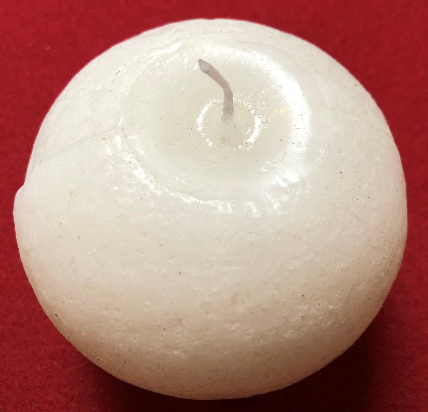 Kugel-Kerze D 10 cm, reinweiss
