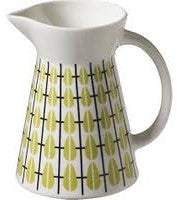 "Doris" Milchkännchen Retromuster weiß-limone
