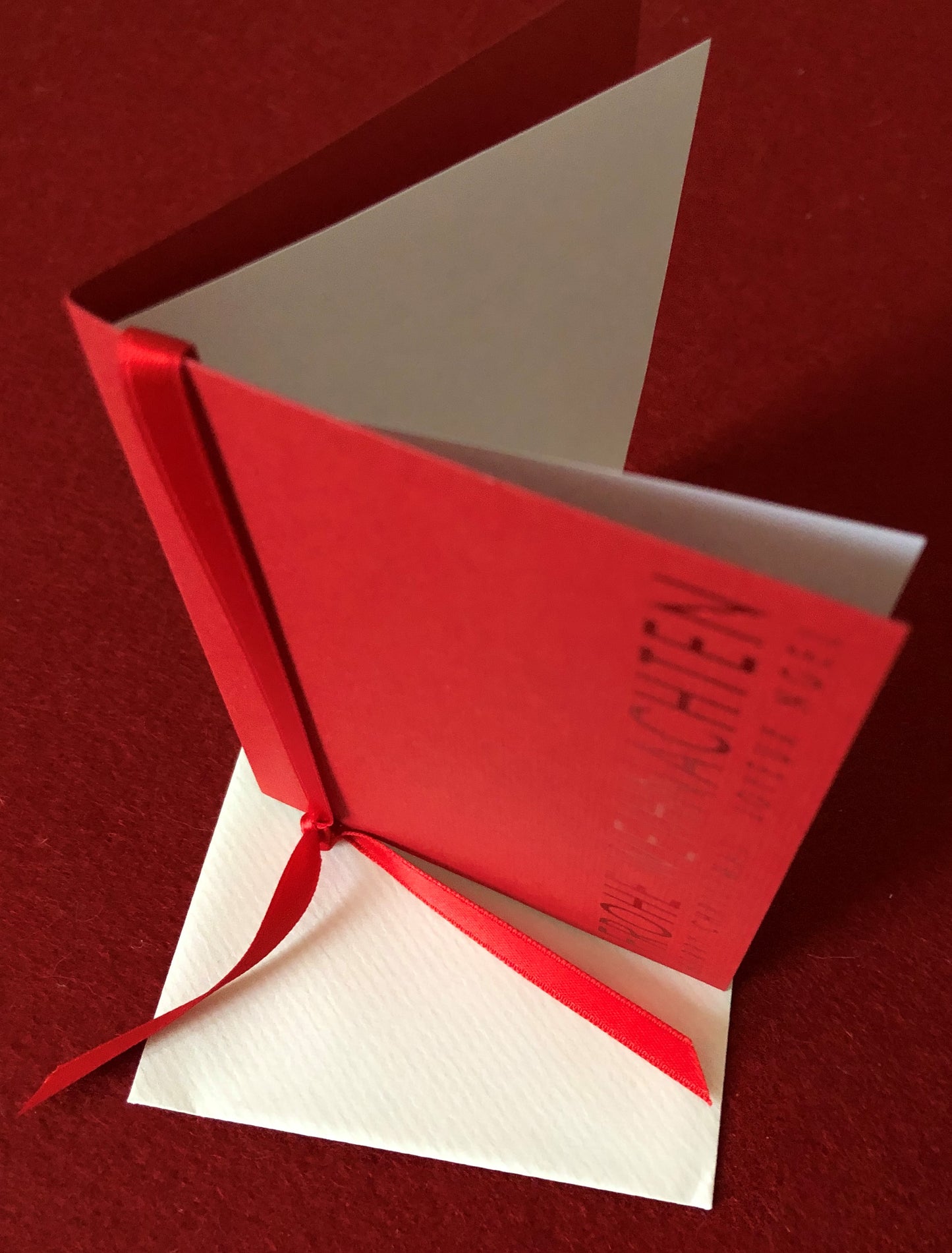 Mini-Doppelkarte Frohe Weihnachten rot, 11,3 x 8,1 x 0,3 cm