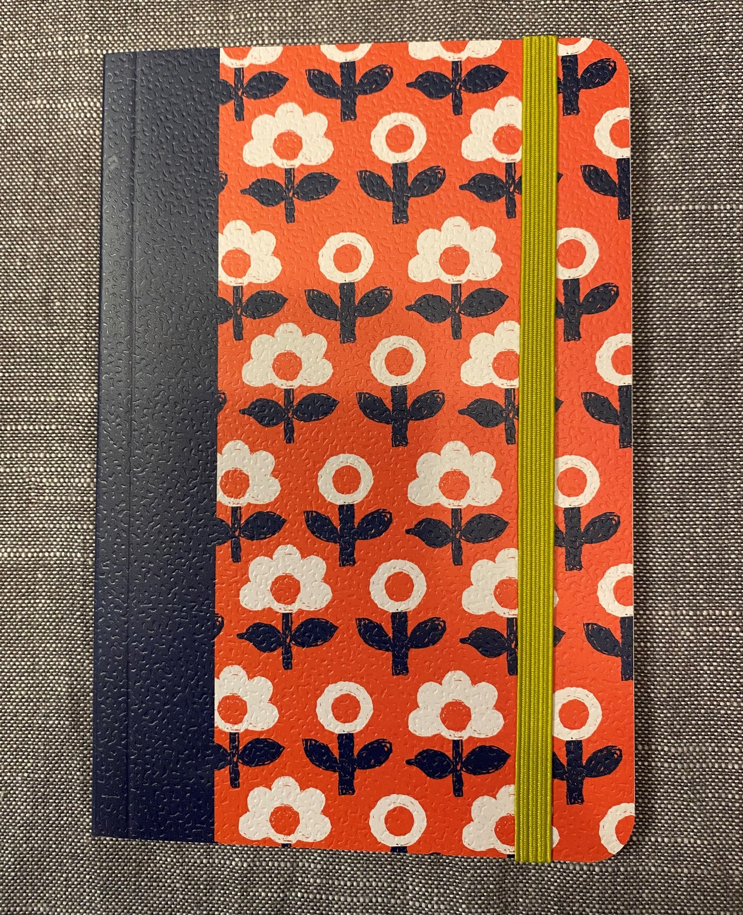 Notizbuch Flower Power korallrot-marine