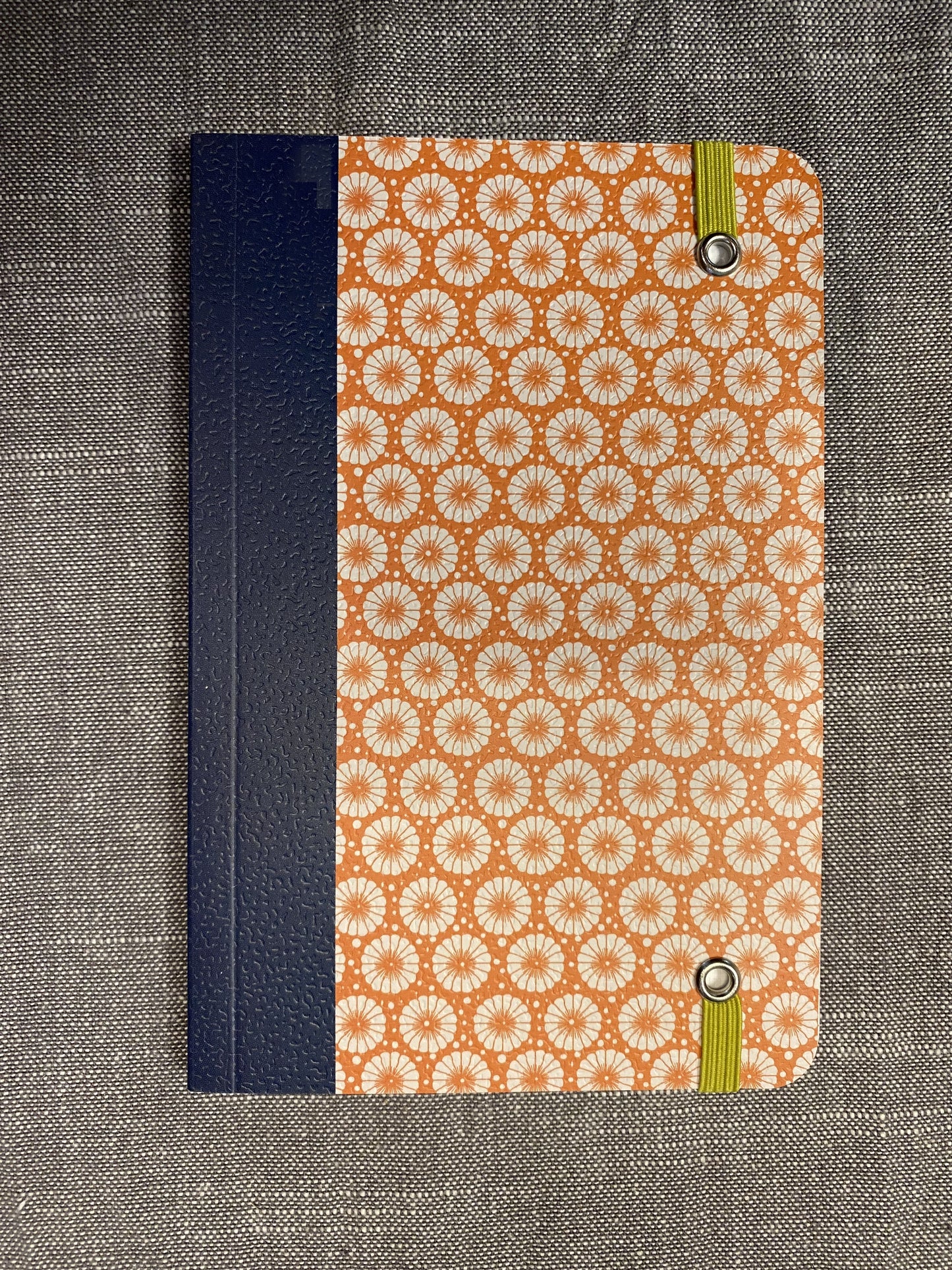 Notizbuch Flower Power korallrot-marine