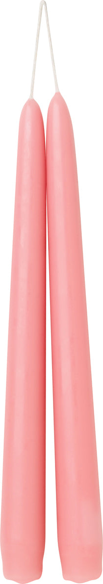 Spitz-Kerzen 2er Set, orchid-pink, D 2,2 cm, H 24 cm, brennt 6 Std., 100 % Paraffin
