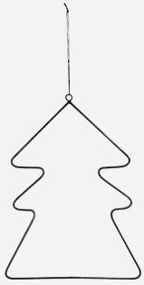 Eisendraht-Anhänger Tanne