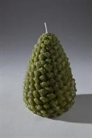 Kerze Weihnachtsbaum H 10 cm, D 7,5 cm, grün, brennt 12 Std.