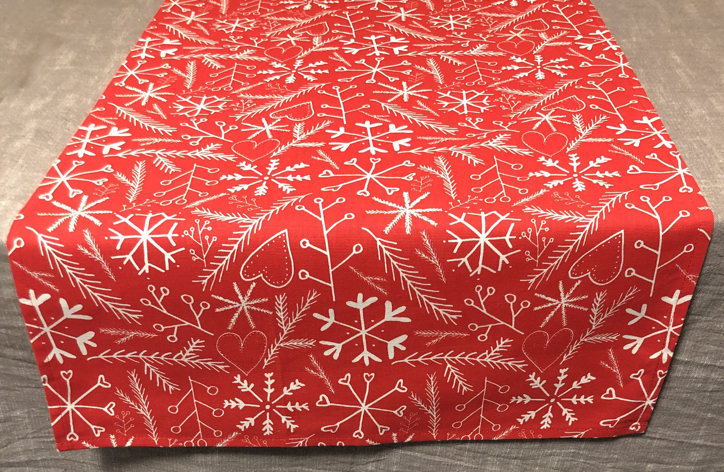 Tischläufer Weihnachten rot-weiß, 45 x 148,5 cm