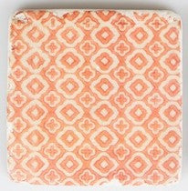 Marokkanische Untersetzer, 9,5 x 9,5 x 1 cm, Coral