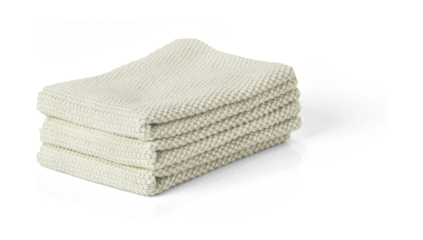 3er Set Spültücher, Cremeweiß
