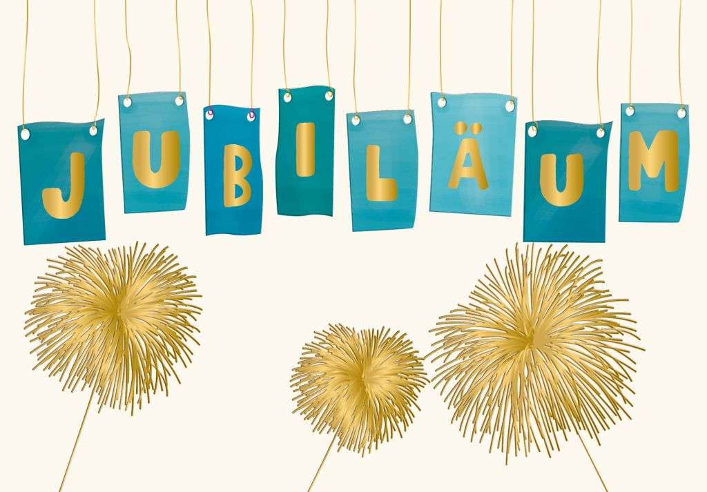 Jubiläum Doppelkarte Feuerwerk
