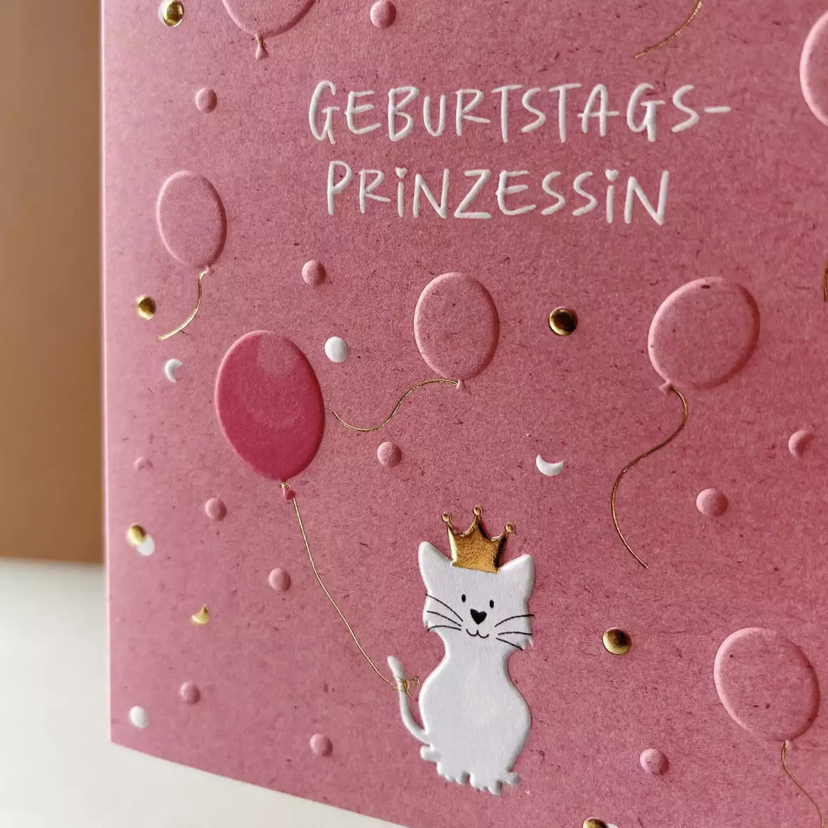 "Miau" Doppelkarte Katze Geburtstagsprinzessin