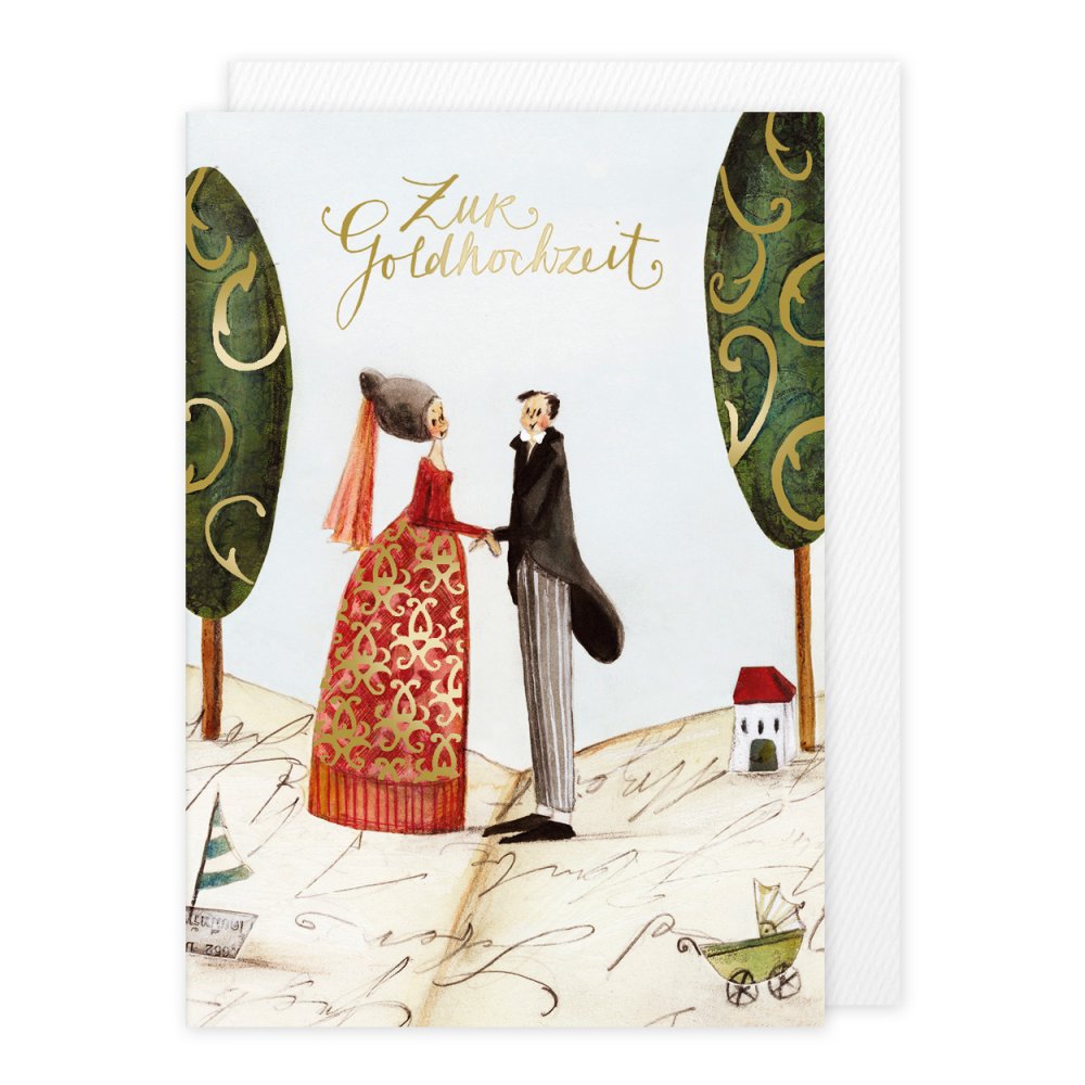 Goldhochzeit Doppelkarte Zur Goldhochzeit