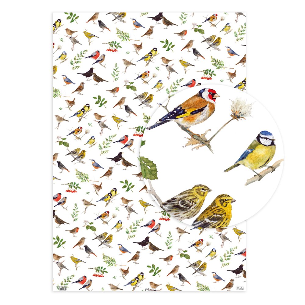 Birdy Gartenvögel Geschenkpapierrolle
