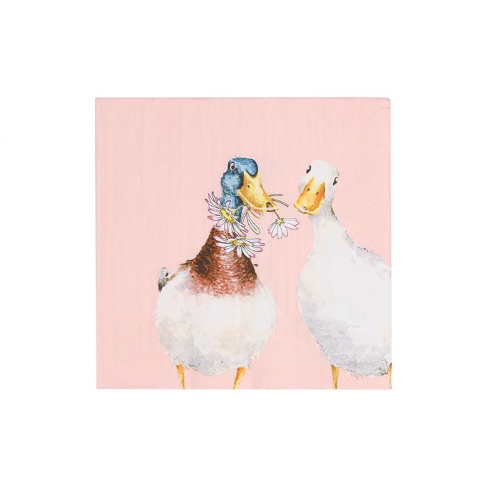 Birdy Federvieh Entenpaar Cocktail-Papierservietten