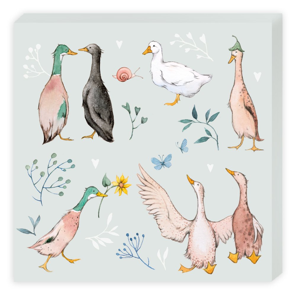 Birdy Federvieh Wiesengeschnatter Papierservietten