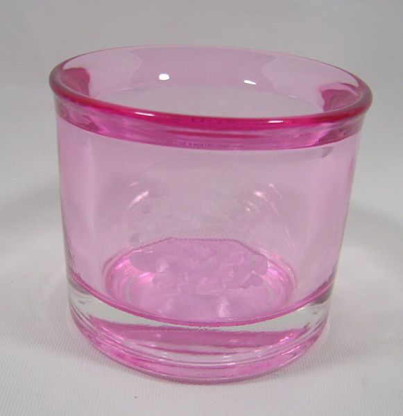 Glas-Teelicht &quot;Only me&quot; rosa, D 6,5 cm, H 5,5 cm