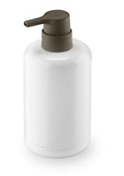 Seifenspender Kunststoff steinfarben-weiß, D 7,2 cm, H 15,9 cm, Füllmenge 300 ml