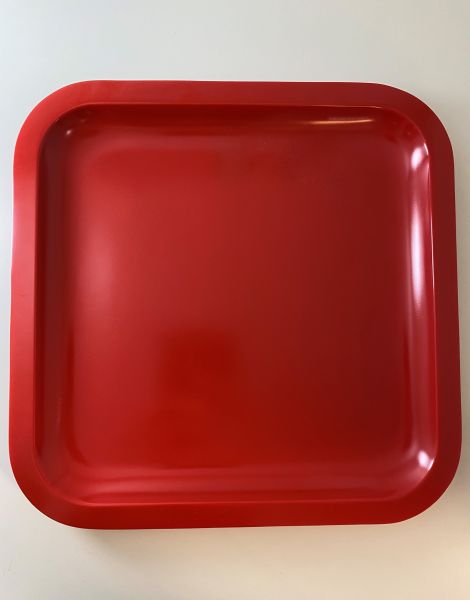 Melamin-Tablett quadr. rot, 21,5 x 21,5 x 2,5 cm
