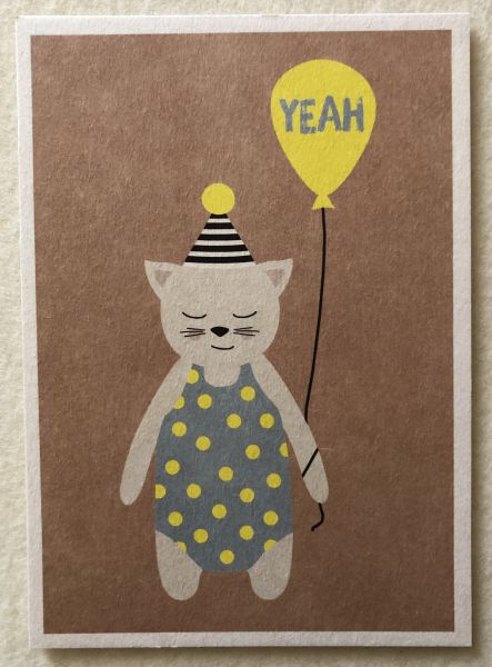 "Miau" Postkarte Katze Yeah