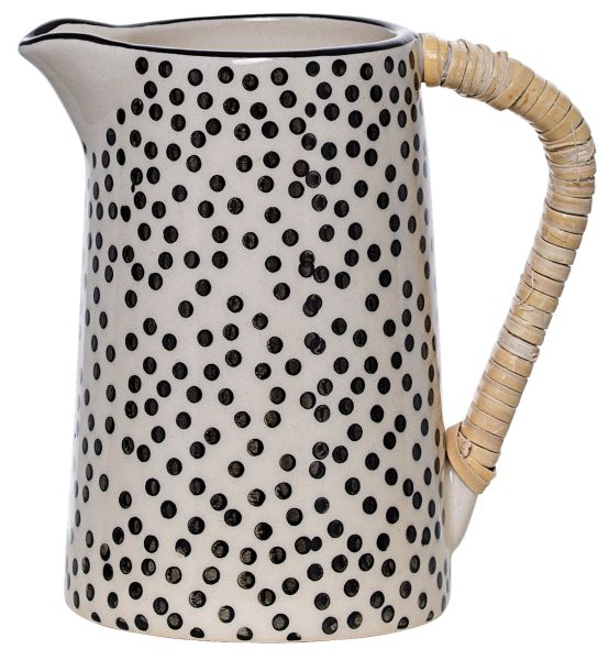 Dotty Keramik-Milchkännchen cremeweiß m. schwarzen Punkten