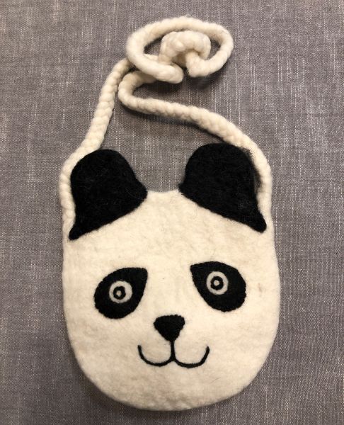 Petz Panda Wollfilz-Kindertasche B 19,5 cm, H 22 (58) cm, T 3 cm