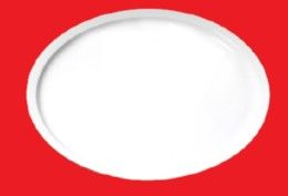 Pizzateller, Porzellan weiß, D 33,5 cm, H 2,5 cm