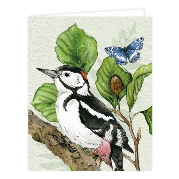 Birdy Buntspecht Mini-Doppelkarte
