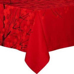 Tischdecke Lumimarja rot 160 x 320 cm, 100 % Baumwolle