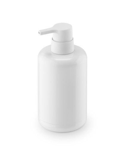 Seifenspender Kunststoff weiß-weiß, D 7,2 cm, H 15,9 cm, Füllmenge 300 ml