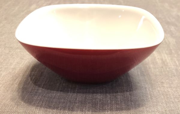 Melamin-Dessertschälchen rot-weiß, 12 x 12 x 5 cm
