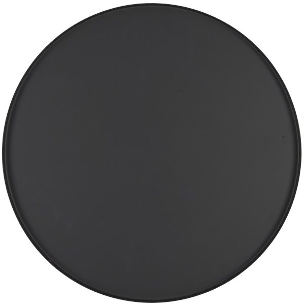 Eisen-Tablett schwarz D 35,5 cm mit 1 cm hoher Außenkante