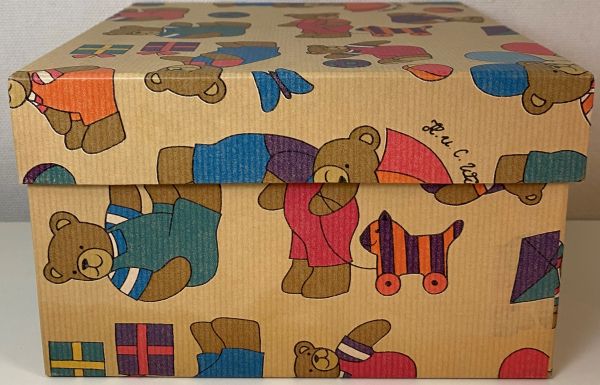 Petz Schachtel Teddy beige, B 21 cm, T 21 cm, H 12,5 cm
