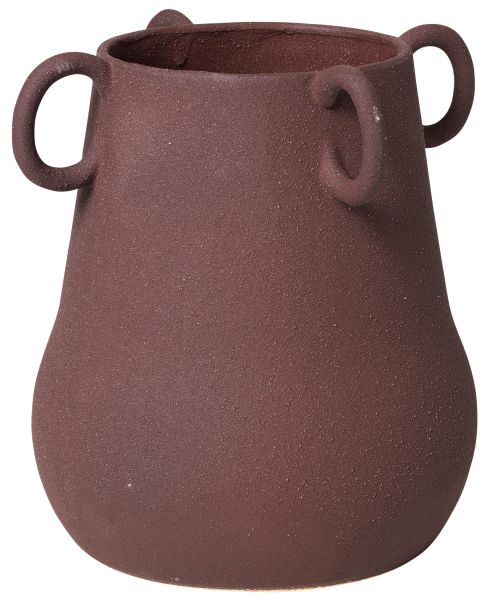 Keramik-Gefäß Grip kastanie, D 18 cm, H 21 cm