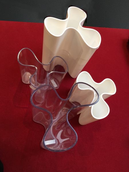 Vase OCEAN Kunststoff weiß, B 11,4 cm, T 10,3 cm, H 10,9 cm