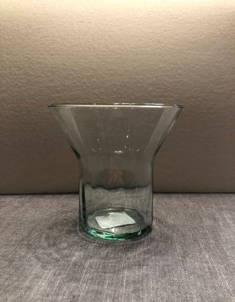Glas-Vase H 11,5 cm, D 12 cm, mint transparent