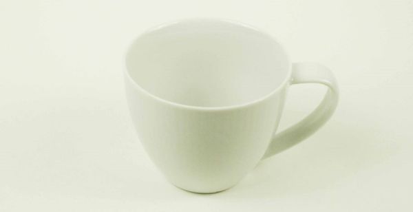 Porzellan-Tasse weiß, D 10 cm, H 8,5 cm