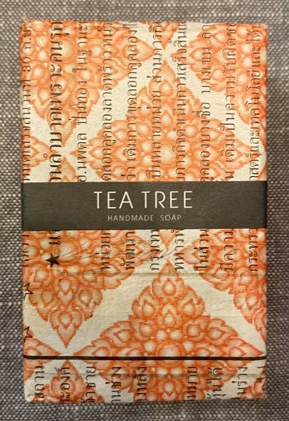 Seife Tea tree 100 g, handgemacht, B 5 cm, H 2,8 cm, L 7,9 cm