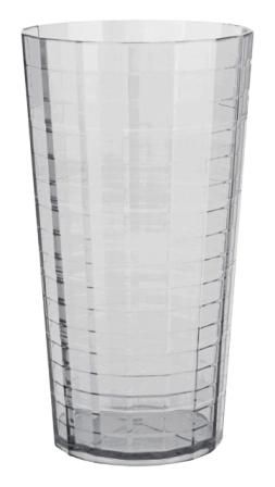 Glaslike Kunststoffbecher Facette, transp., D 9 cm, H 16,5 cm