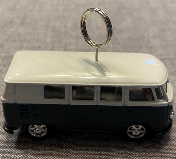 Karten-/Geldschein-/Fotohalter VW-Bus, B 3 cm, H 3 cm (ohne Clip), T 7,5 cm