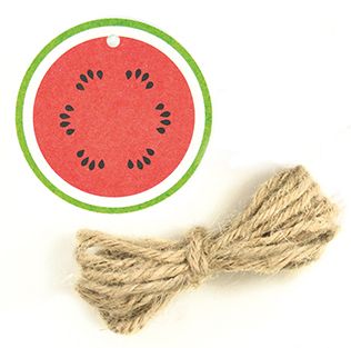 FRUCHTIG Wassermelone Geschenkanhänger mit Kordel