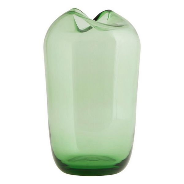 Vase Welle grün, D 15 cm, H 23 cm