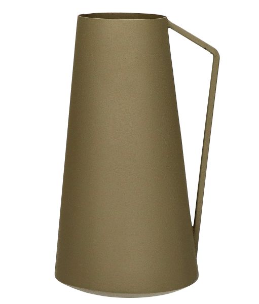 Henkel-Vase "Leva" helloliv, Metall pulverbeschichtet, wasserdicht
