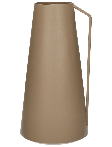 Henkel-Vase &quot;Leva&quot; beige, Metall pulverbeschichtet, wasserdicht