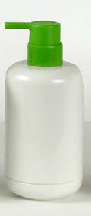 Seifenspender Kunststoff apfelgrün-weiß, D 7,2 cm, H 15,9 cm, Füllmenge 300 ml