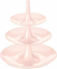 Stapel-Etagere, Kunststoff rosa, D 31 cm, H 33,5 cm