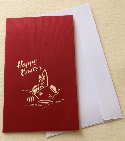 Langohr Doppelkarte POP-UP Happy Easter, 11,5 x 19,5 x 0,3 cm