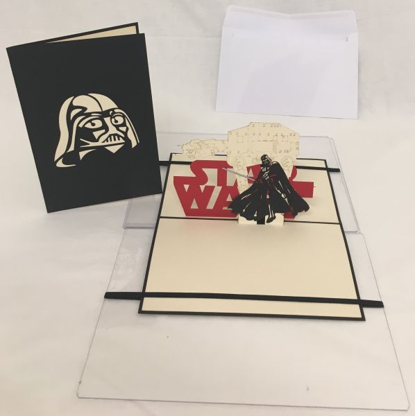 Doppelkarte POP-UP STAR WARS, 11,5 x 18,5 cm