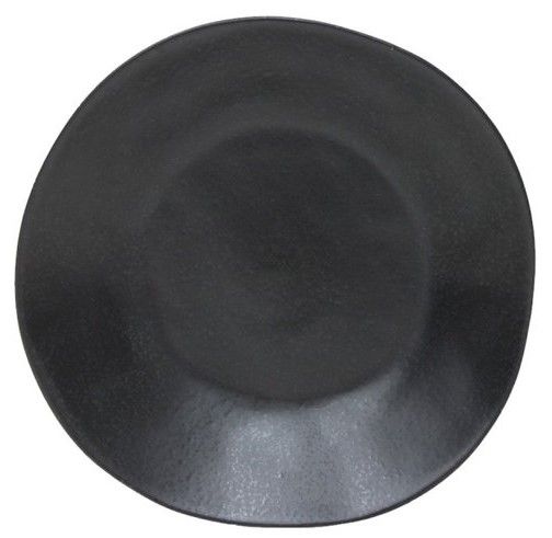 Keramik-Teller tief, matt schwarz