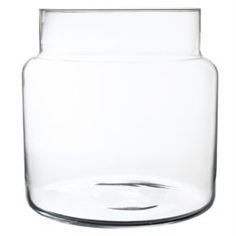 Klarglas-Gefäß groß, mit verjüngtem Rand