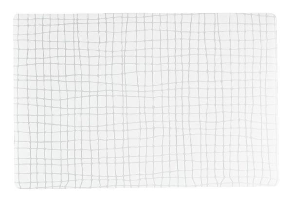Tischset Kunststoff mit Netzmotiv klar/weiß, B 42 cm, T 28 cm, St 0,1 cm
