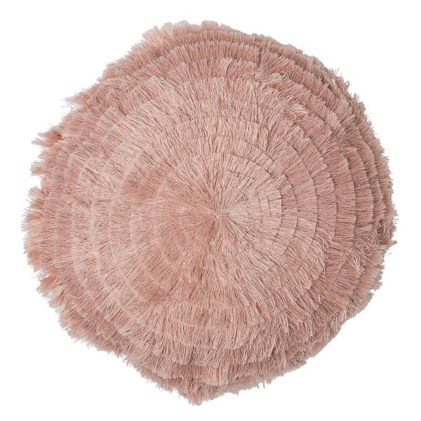 Kissenhülle Fringes rosa inkl. synth. Füllung, D 40 cm