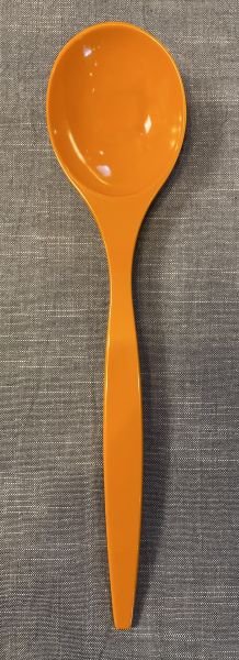 Löffel lang, orange, B 7,5 cm, H 2 cm, L 31,5 cm
